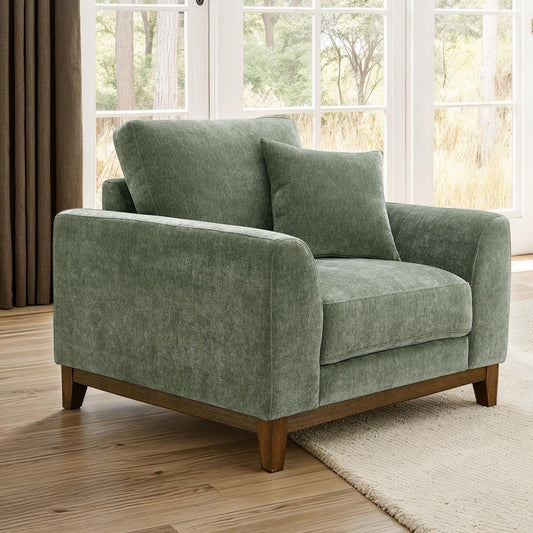 Watton Olive Green Mid Century Chair
