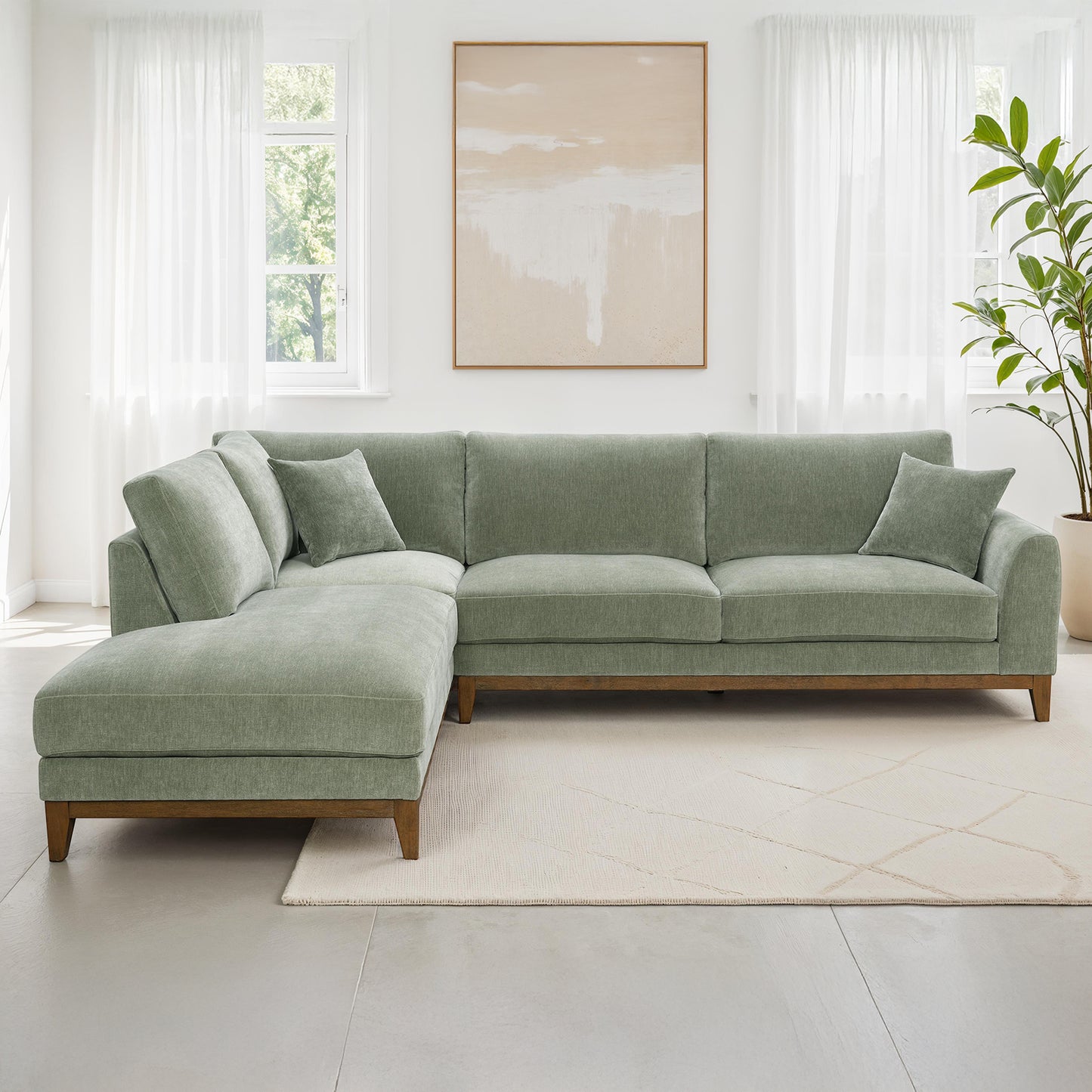 Watton Chenille Chaise Sectional - Left or Right