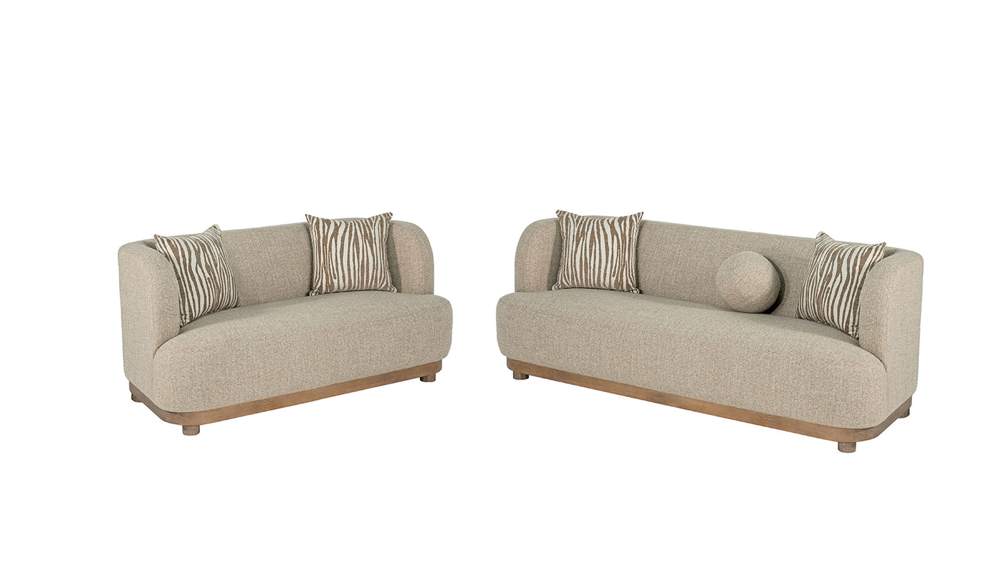 Sarabi Light Brown 2 Pc Living Room Sofa Set