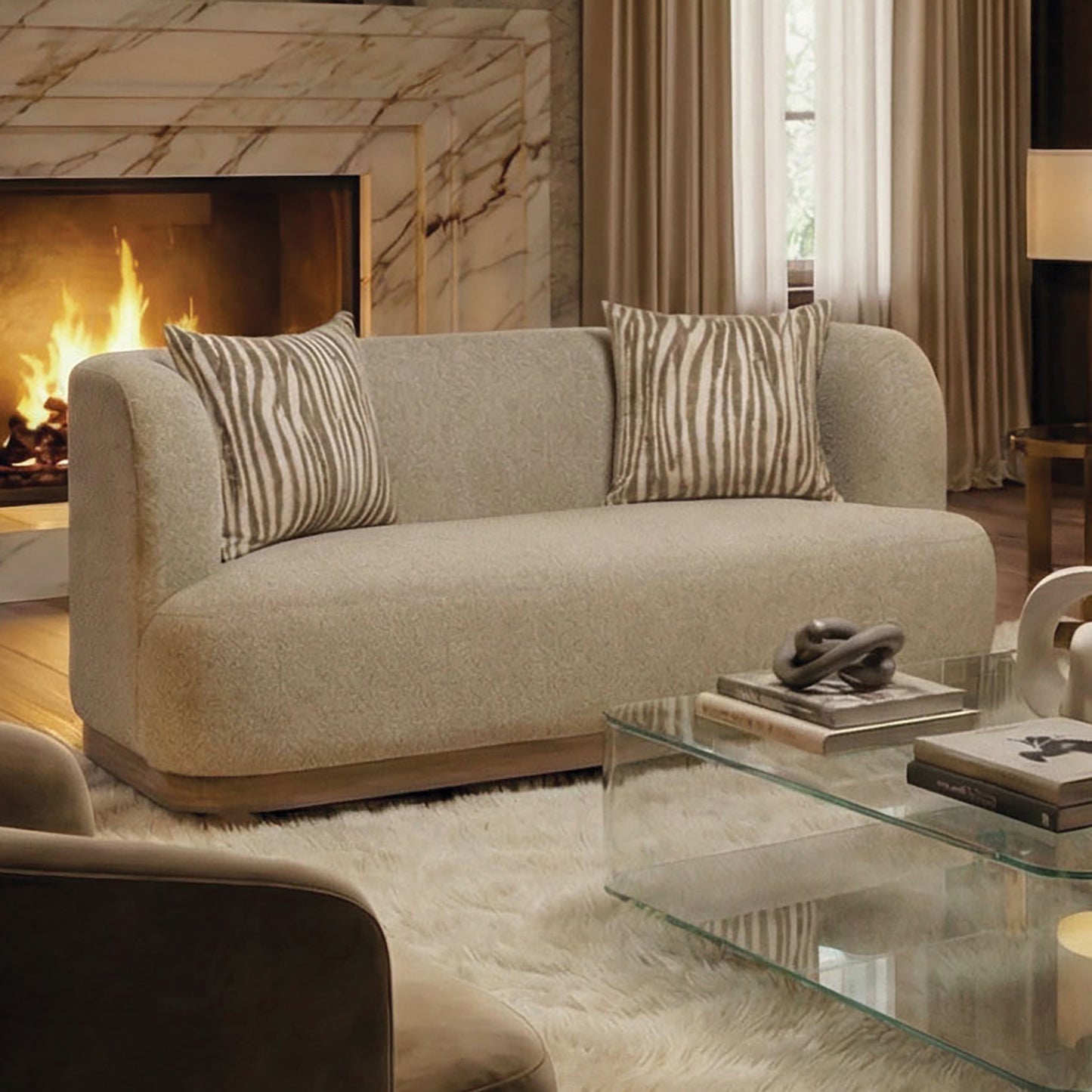 Sarabi Light Brown 2 Pc Living Room Sofa Set