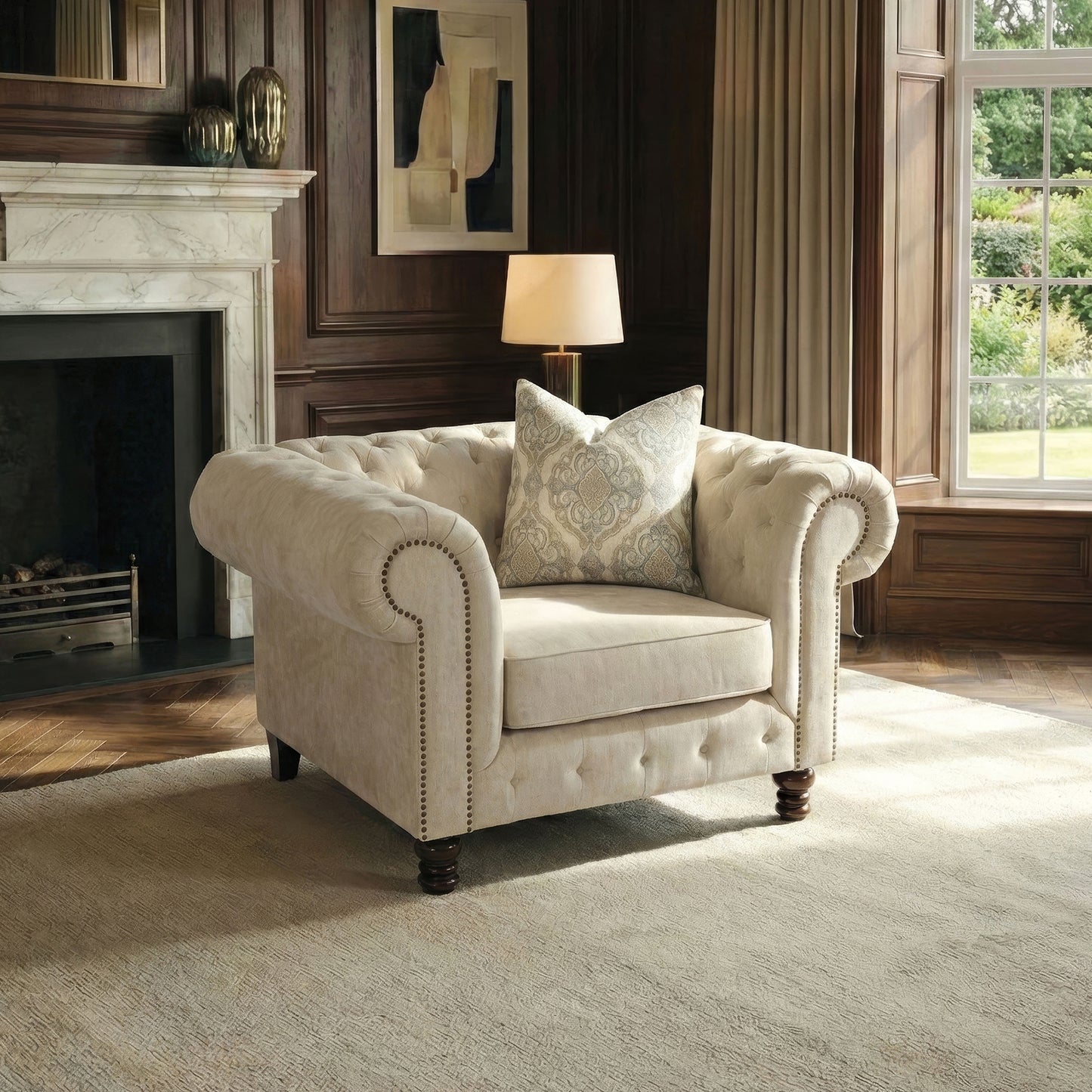 Ammirati Beige Polyester Chair