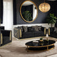 Doriphei Black Glam 3 Pc Living Room Sofa