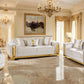 Valdosta Beige Gold Glam Sofa Collection