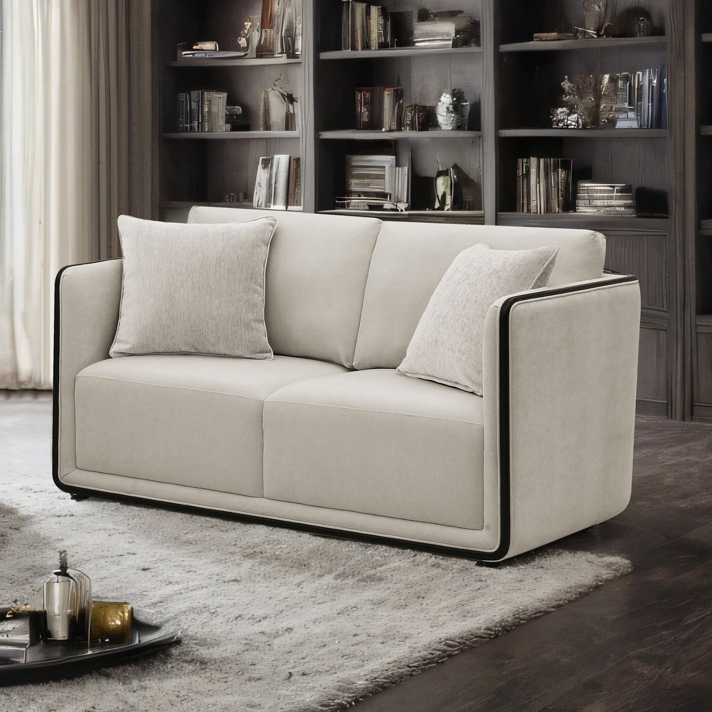 Benilde Taupe 2 Pc Chenille Sofa Collection