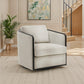 Benilde Swivel Chair Taupe Chenille