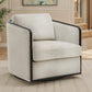 Benilde Swivel Chair Taupe Chenille