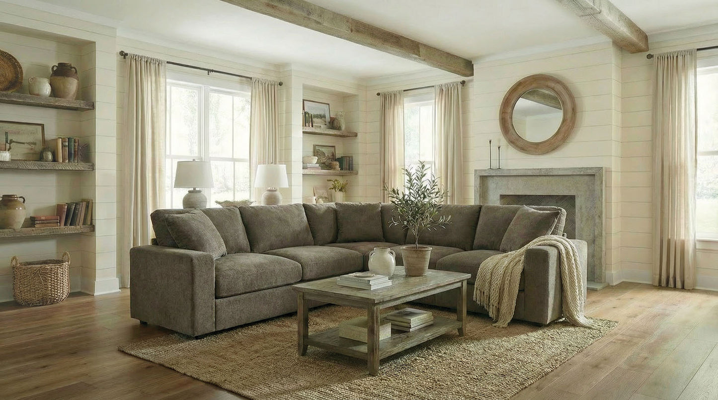 Crowle Light Brown Sectional FM67010BR