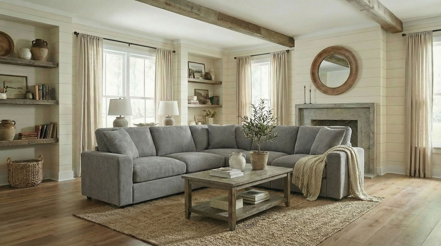 Crowle Light Gray Sectional FM67010LG