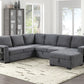 Stockwell Dark Gray Sleeper Sectional