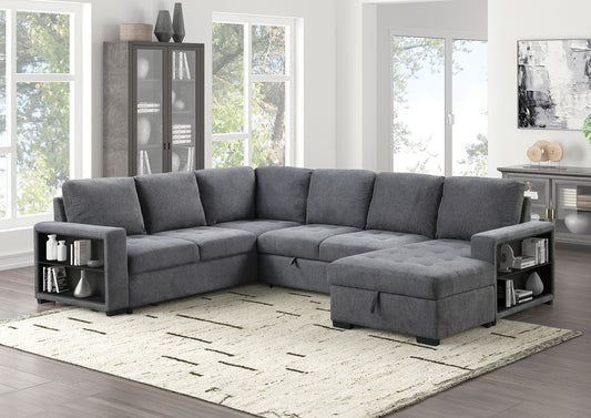 Stockwell Dark Gray Sleeper Sectional