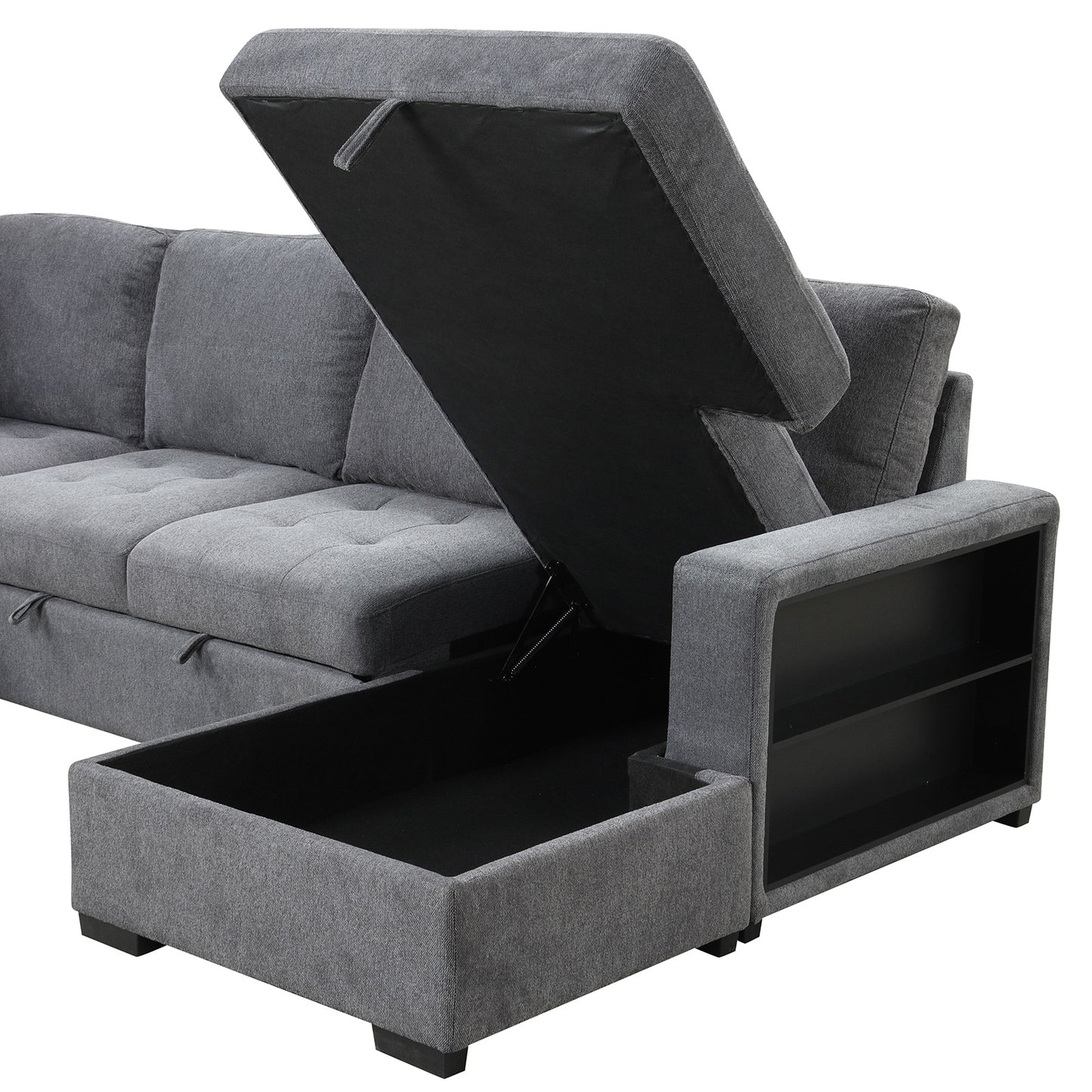 Stockwell Dark Gray Sleeper Sectional