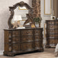 Leovanni Traditional Dark Brown Bedroom Set