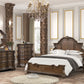 Leovanni Traditional Dark Brown Bedroom Set