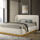 Whitman King White Boucle Bed by FOA