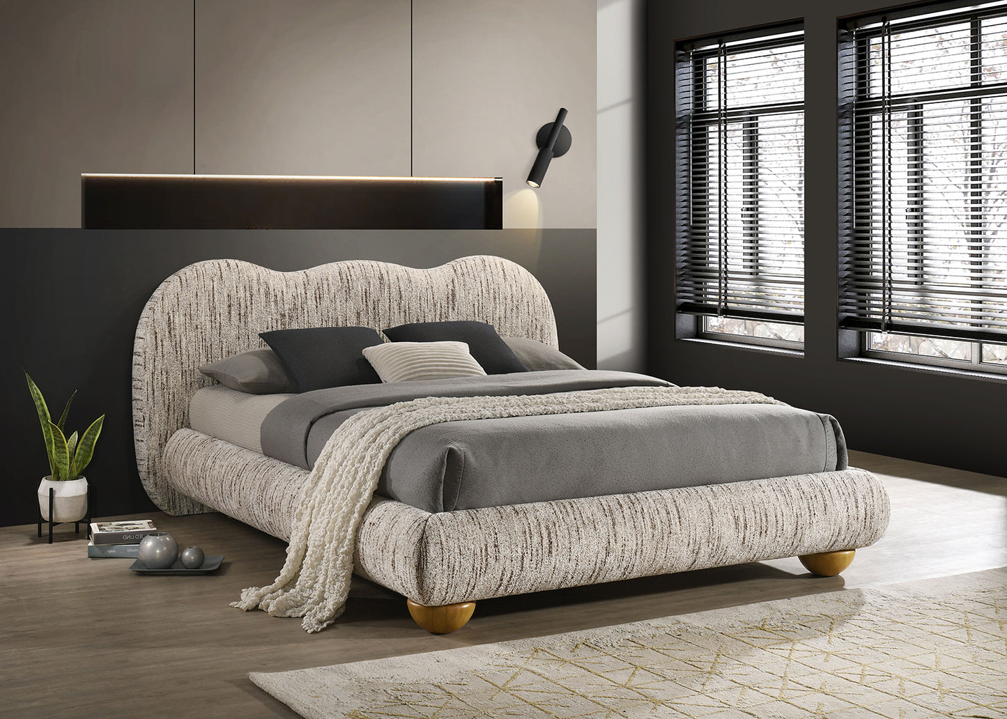 Finamore King Platform Bed - 5 Colors