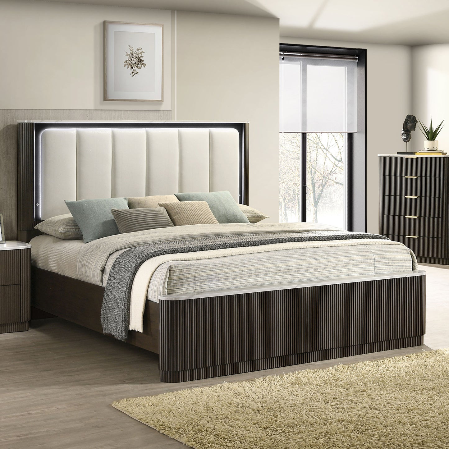 Lantrisant Dark Walnut Bedroom Collection