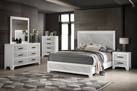Darlene White Contemporary Bedroom Set