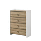 Posey Dusty Oak 5 Drawer Chest FM72031AK-C