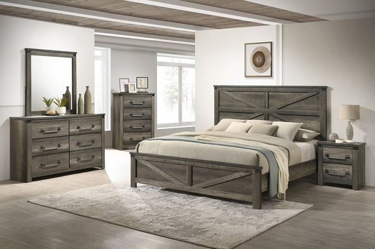Britonale 4 Pc Farmhouse Bedroom Set FM7218GY