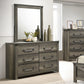 Britonale Rustic Gray 6 Drawer Dresser FM7218GY-D