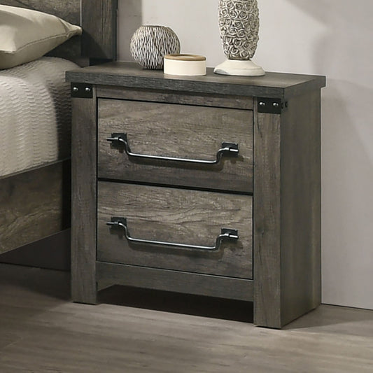 Britonale Rustic Gray Nightstand FM7218GY-N