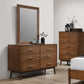 Thusis Walnut Beige Boucle Bedroom Set