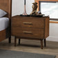 Thusis Walnut Beige Boucle Bedroom Set