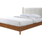 Thusis Walnut Beige Boucle Bedroom Set