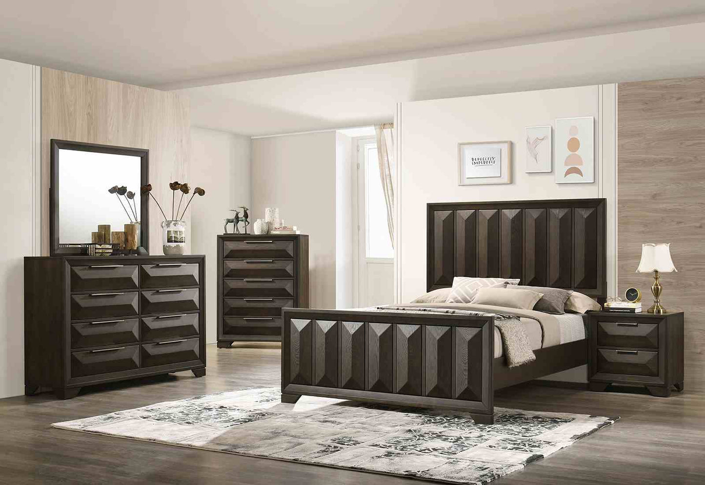 Hexham Espresso 4 Pc King Bedroom Set