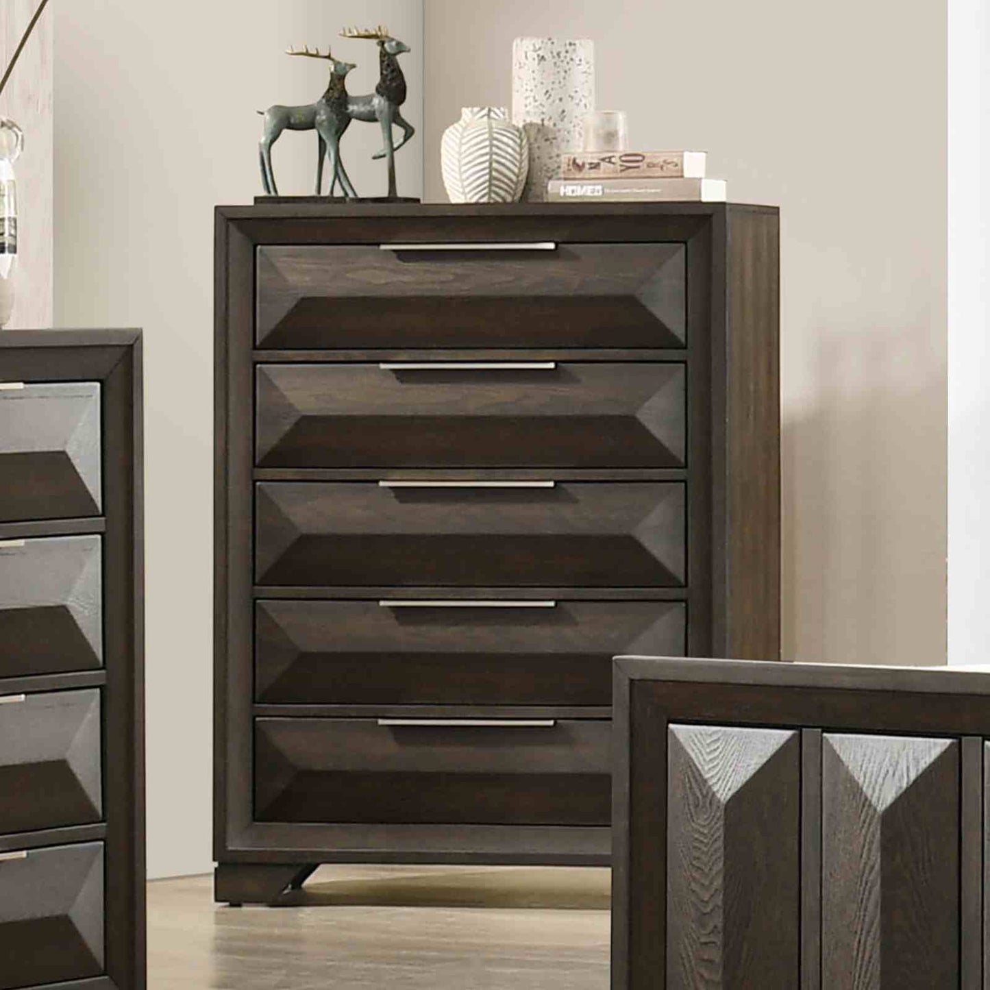 Hexham Espresso 5 Drawer Chest