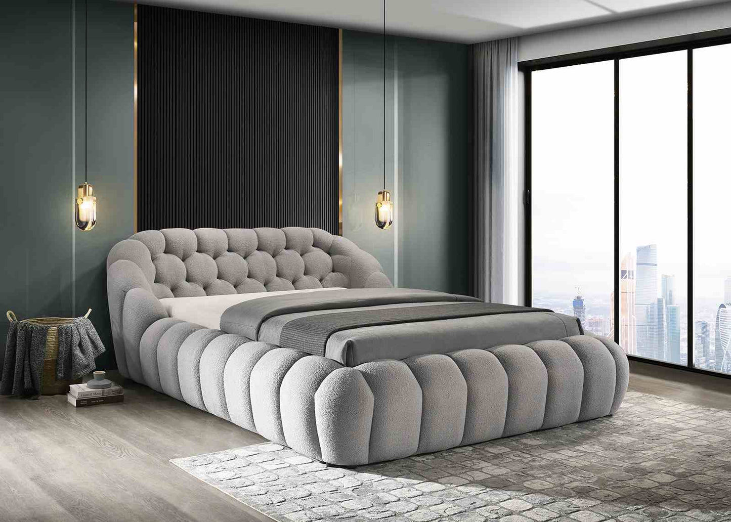 Newquay Upholstered Platform Bed - 3 Colors