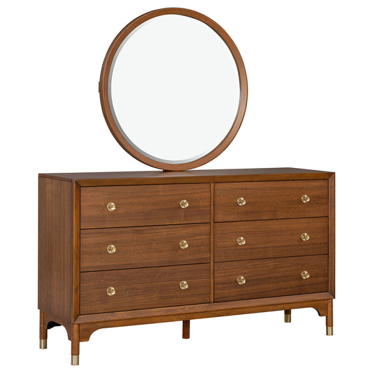 Hepburne 6 Drawer Walnut Dresser FM74000WN-D