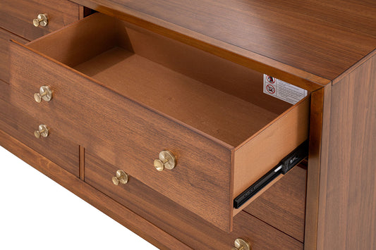 Hepburne 6 Drawer Walnut Dresser FM74000WN-D