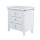 Swindon Pearl White Glam LED Bedroom Set