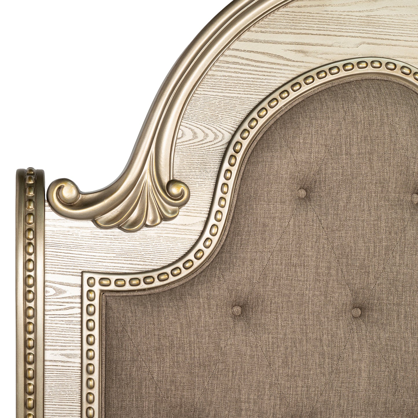 Fromberg Gold Champagne King Sleigh Bed