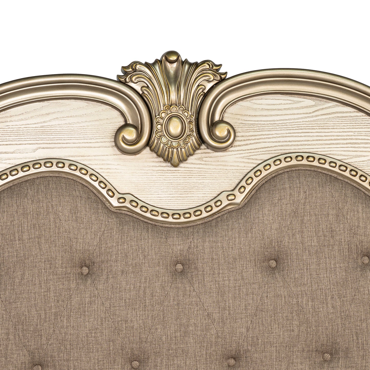 Fromberg Gold Champagne Queen Sleigh Bed