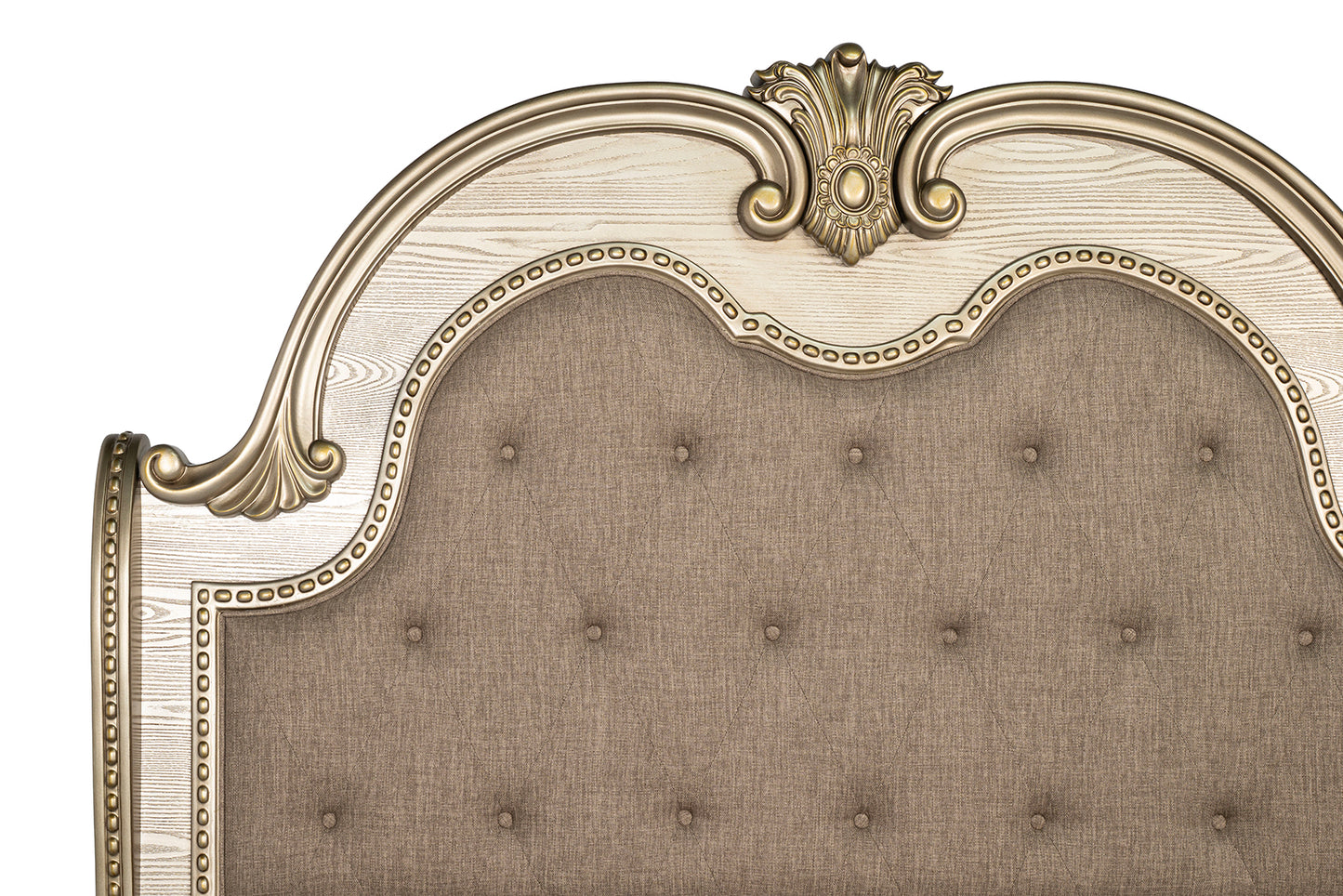 Fromberg Gold Champagne Queen Sleigh Bed
