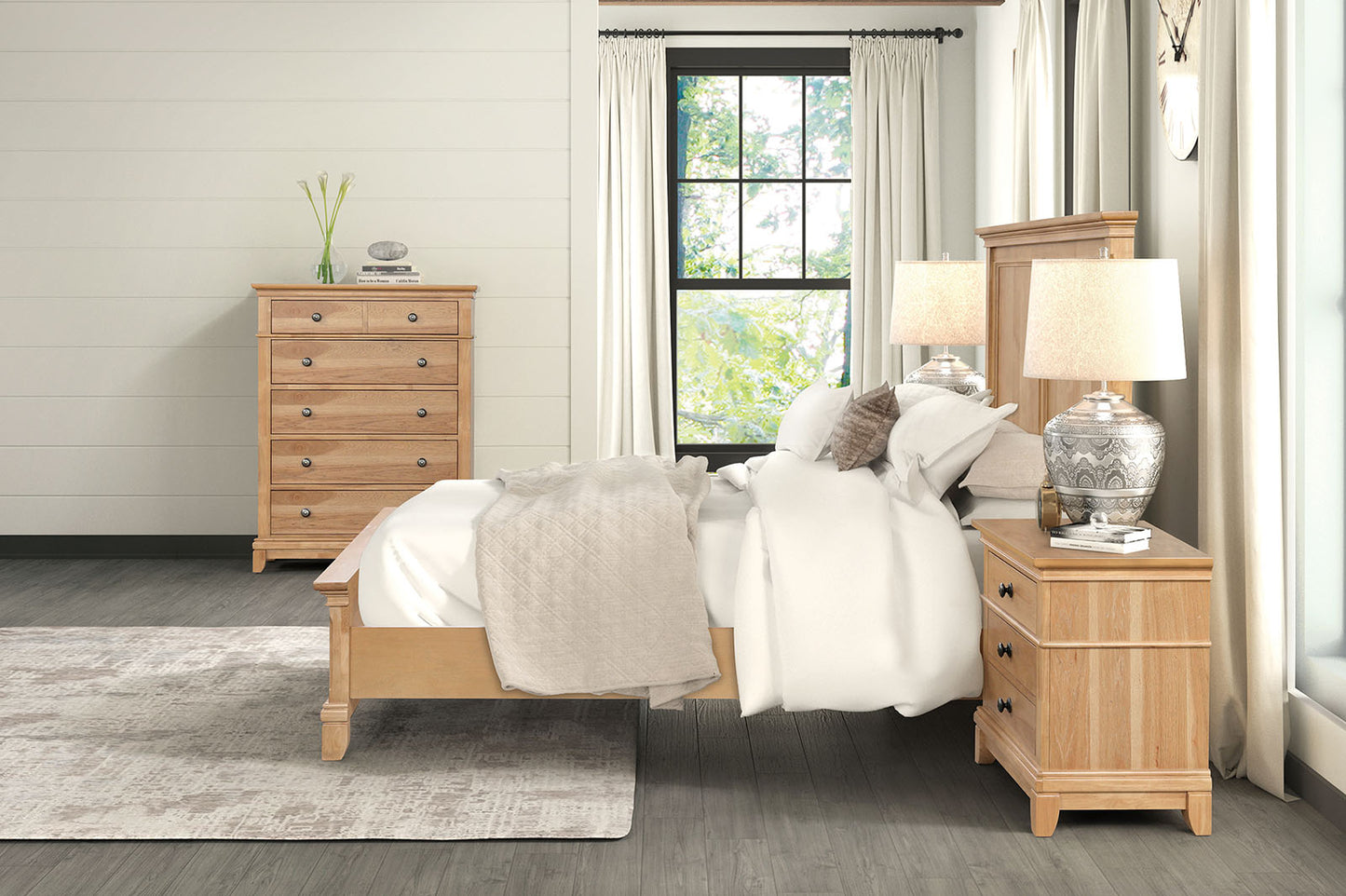 McHenry Natural Oak 4 Pc Bedroom Set