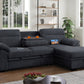 Kipling 81455 Dark Gray Sectional Sleeper