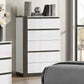 Birsfelden White Gray 5 Drawer Chest