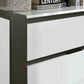 Birsfelden White Gray 5 Drawer Chest