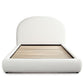 Fox Platform Bed White Faux Shearling