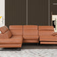 Gea Cognac Full Leather Sectional by ESF