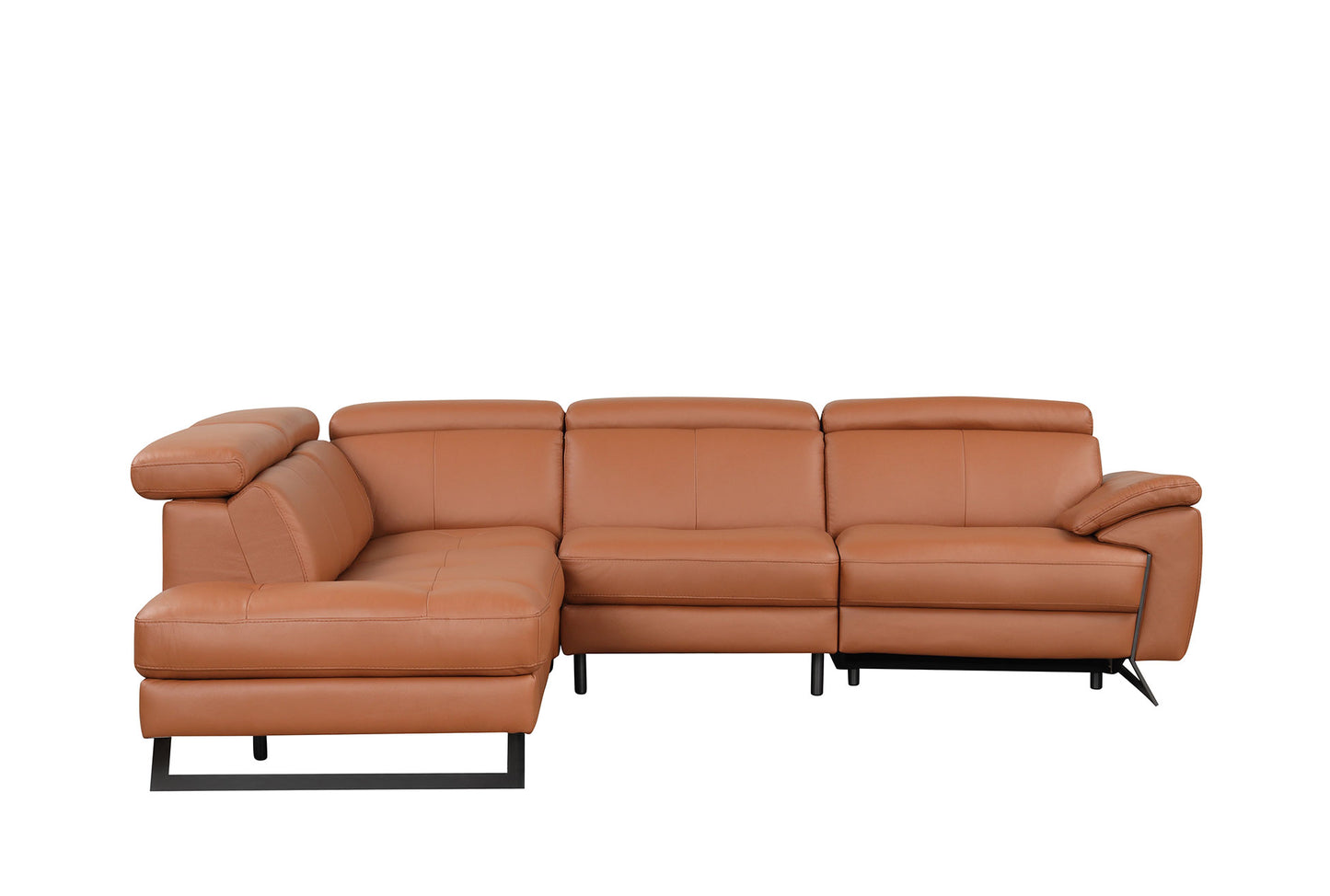 Gea Cognac Full Leather Sectional by ESF