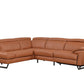 Gea Cognac Full Leather Sectional by ESF