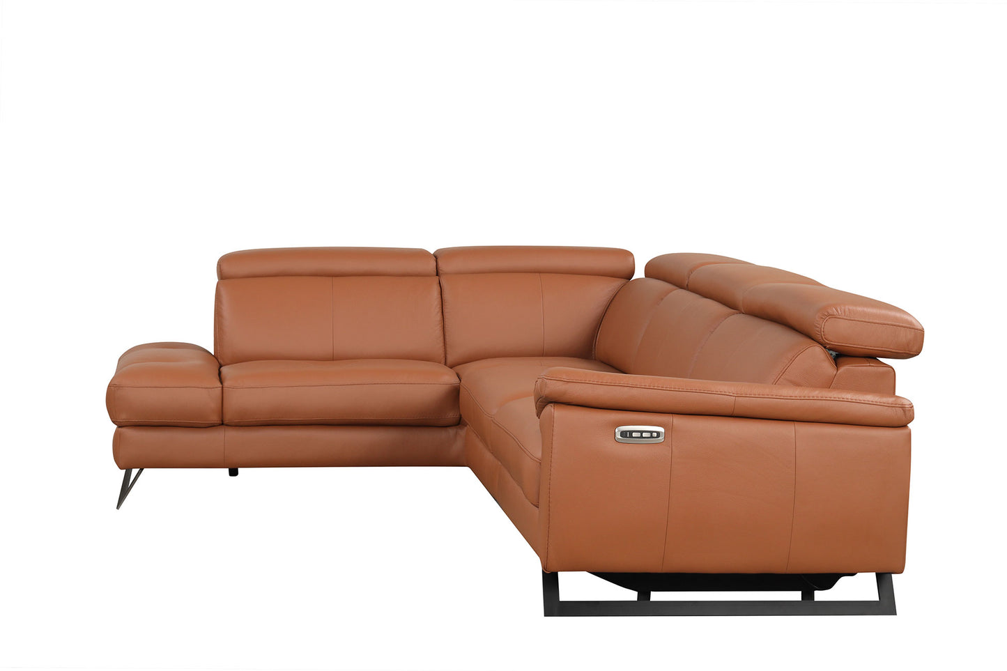 Gea Cognac Full Leather Sectional by ESF