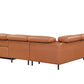 Gea Cognac Full Leather Sectional by ESF