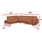 Gea Cognac Full Leather Sectional by ESF