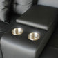 Genesis 84513-2 Black PVC Fabric Sofa Loveseat