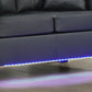 Genesis 84513-2 Black PVC Fabric Sofa Loveseat
